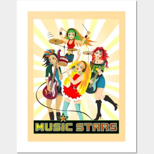 Girl music band Posters and Art